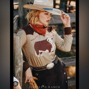 Double D Ranch Hereford Sweater Top SZ XL NEW